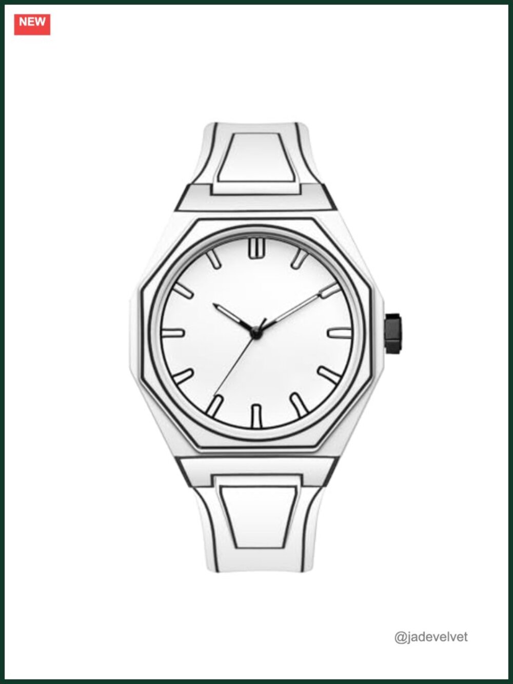 GORBEN Creative Sketch Quartz Watch Sports Minimalist Analog Rubber Strap